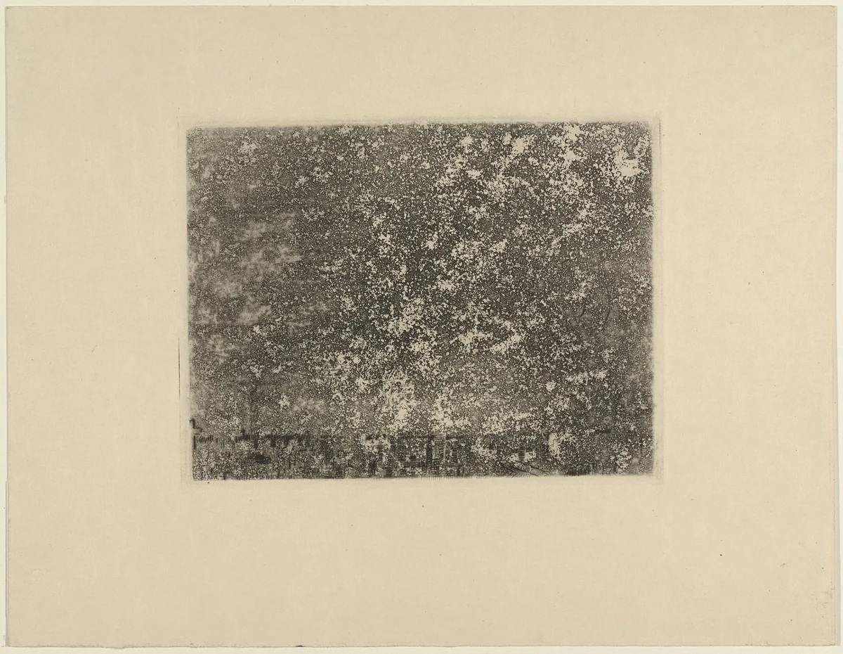 Stars in the Cemetery by James Ensor, print, 1888