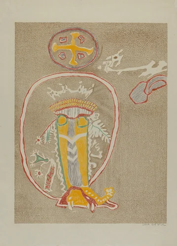 Petroglyph by Lala Eve Rivol, index of american design, 1935-1942