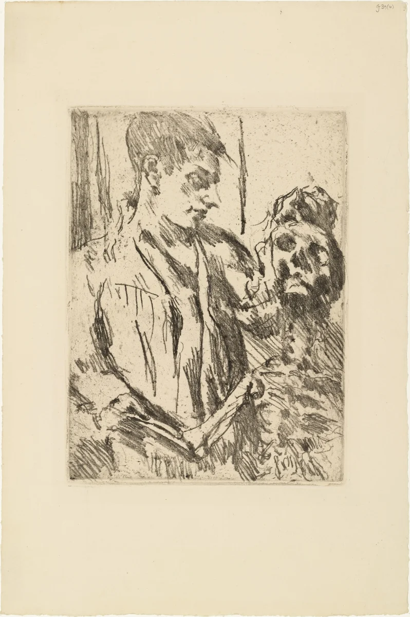 Death and the Youth (Tod und Jüngling) from the portfolio Dance of Death (Totentanz) by Lovis Corinth, print, 1921