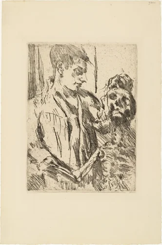 Death and the Youth (Tod und Jüngling) from the portfolio Dance of Death (Totentanz) by Lovis Corinth, print, 1921