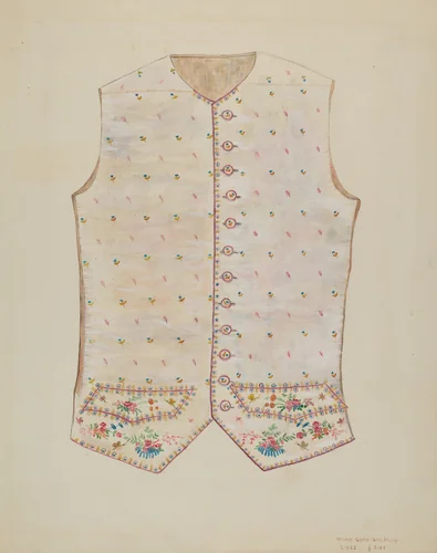 Waistcoat by Ann Gene Buckley, index of american design, 1937