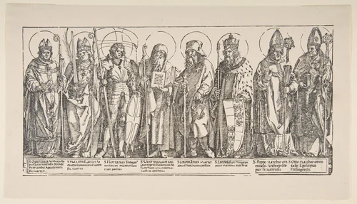 The Patron Saints of Austria by Albrecht Dürer, print, 1922