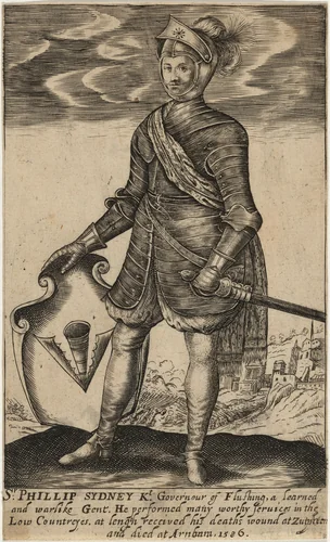 Sir Philip Sidney by Robert Vaughan, print, 1622