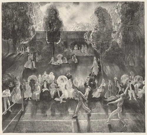Tennis by George Bellows, print, 1920