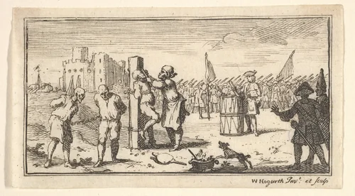 Cutting Off the Nose (Modern Military Punishments) by William Hogarth, print, 1720-1779
