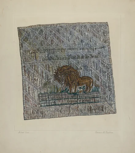 Quilt Block: "Audax et Fides" by Florence Truelson, index of american design, 1935-1942