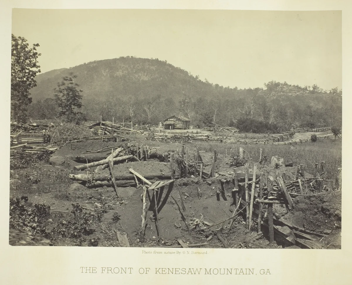 The Front of Kenesaw Mountain, GA by George Barnard, photograph, 1866