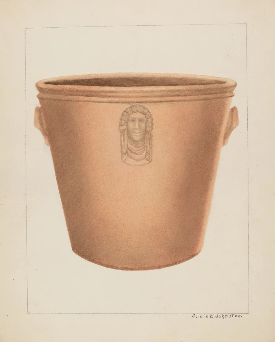 Stoneware Jar by Annie B. Johnston, index of american design, 1937