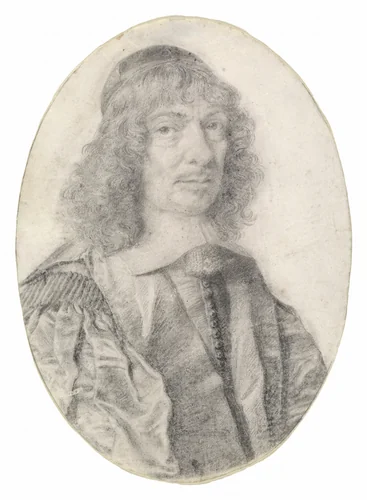 Marin Cureau de La Chambre by Robert Nanteuil, drawing, 1656