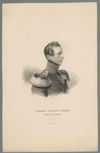 Portret van Albert, prins van Pruisen by anonymous, print, 1830-1837