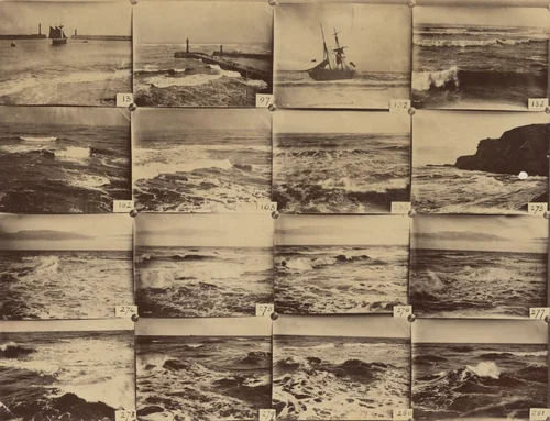 [Display of Whitby Seascape Photographs] by Frank M. Sutcliffe, photograph, 1883-1893