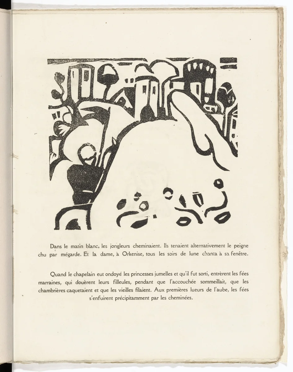 In-text plate (folio 28) from L'Enchanteur pourrissant by André Derain, illustrated book, 1909