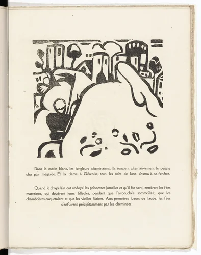 In-text plate (folio 28) from L'Enchanteur pourrissant by André Derain, illustrated book, 1909
