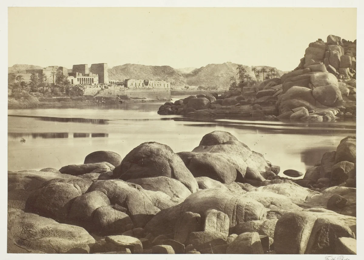 The Approach to Philae by Francis Frith, photograph, 1852-1867