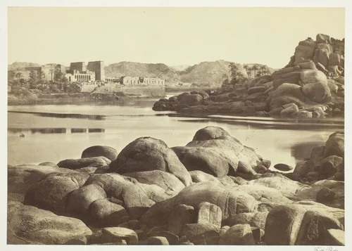 The Approach to Philae by Francis Frith, photograph, 1852-1867