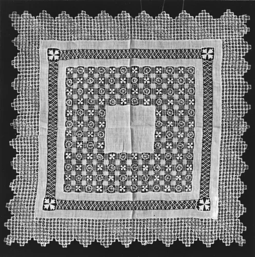 Handkerchief by Mexico, textile, 1875-1900
