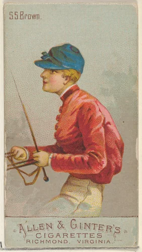 S.S. Brown, from the Racing Colors of the World series (N22b) for Allen & Ginter Cigarettes by Allen & Ginter, print, 1888