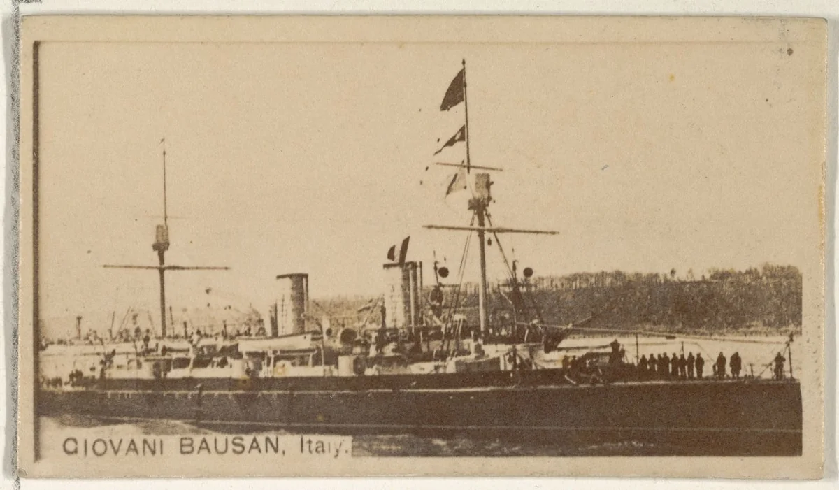 Giovani Bausan, Italy, from the Famous Ships series (N50) for Virginia Brights Cigarettes by Allen & Ginter, photograph, 1895