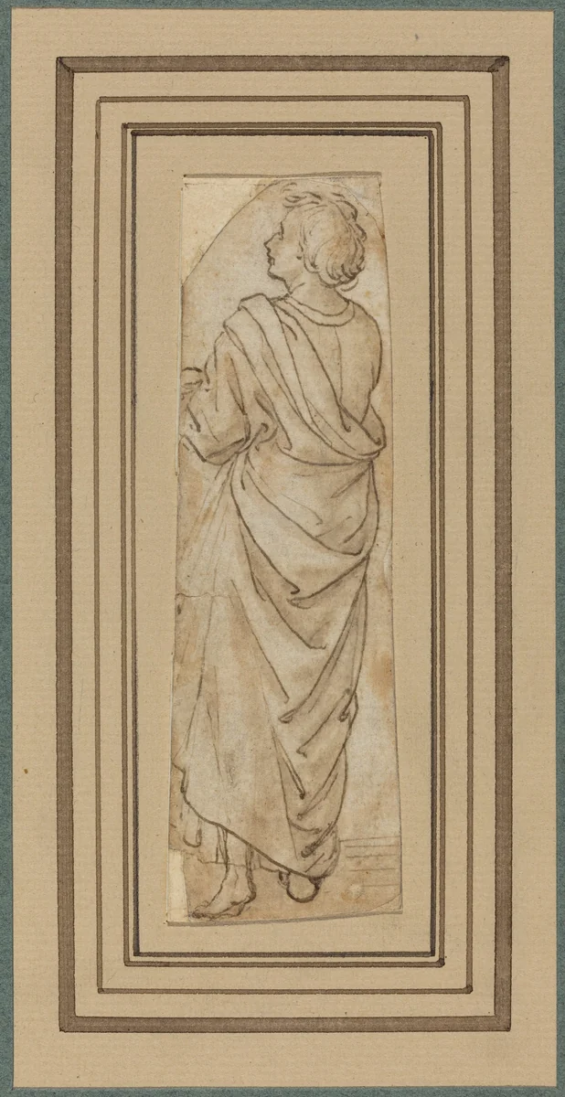 Saint John at the Foot of the Cross by Maso Finiguerra, drawing, 1460-1470