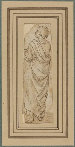 Saint John at the Foot of the Cross by Maso Finiguerra, drawing, 1460-1470