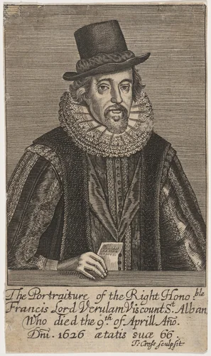 Francis Lord Verulam Viscount St. Alban by Thomas Cross, print, 1653