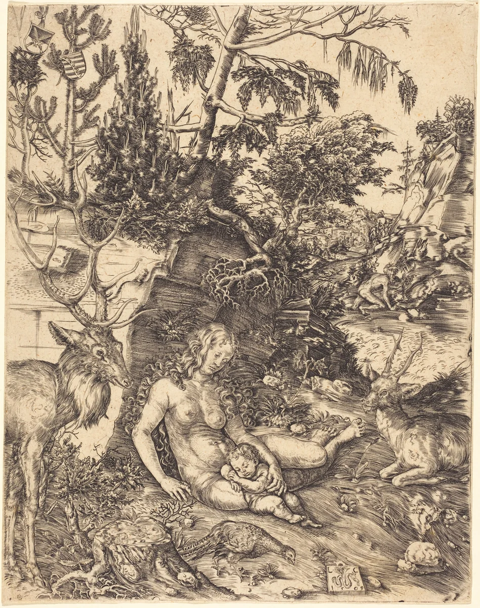 The Penance of Saint John Chrysostom by Lucas Cranach, print, 1472-1553