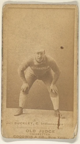 Buckley, Catcher, Indianapolis, from the Old Judge series (N172) for Old Judge Cigarettes by Goodwin & Company, photograph, 1887-1890