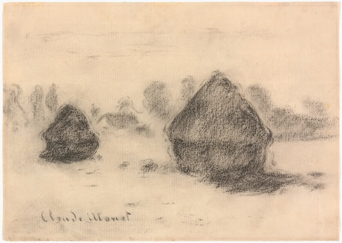 Stacks of Wheat by Claude Monet, print, 1891