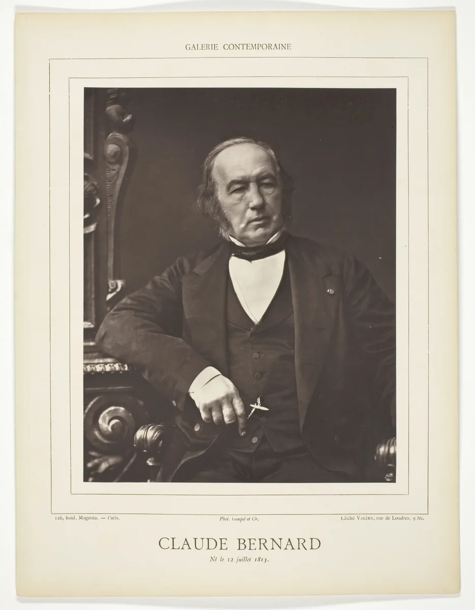 Claude Bernard by Valery French, photograph, 1871-1877