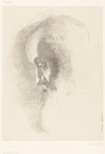 A La Vieillesse (To Old Age) by Odilon Redon, print, 1886