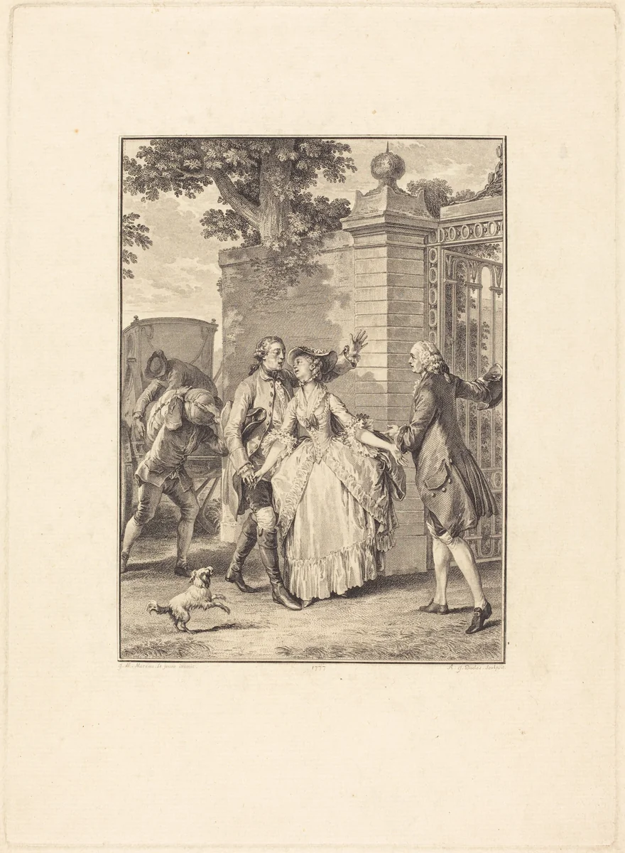 La confiance des belles âmes by Antoine-Jean Duclos, print, 1777
