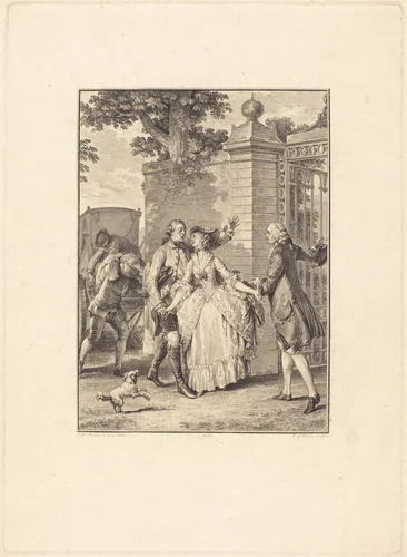 La confiance des belles âmes by Antoine-Jean Duclos, print, 1777