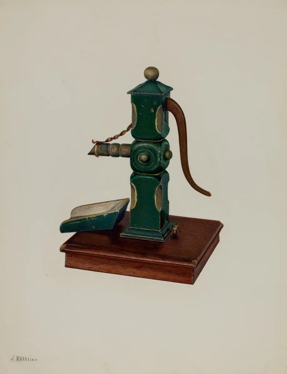 Toy Pump by Arsen Maralian, index of american design, 1935-1942