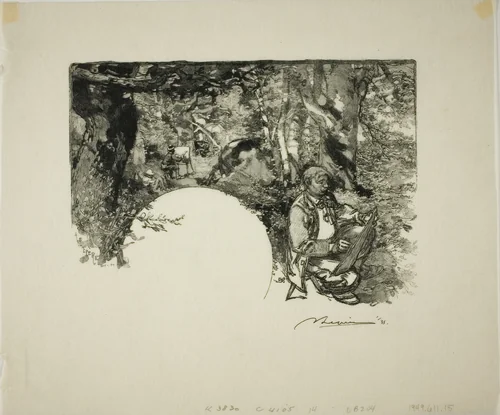 Painters by Louis Auguste Lepère, print, 1890