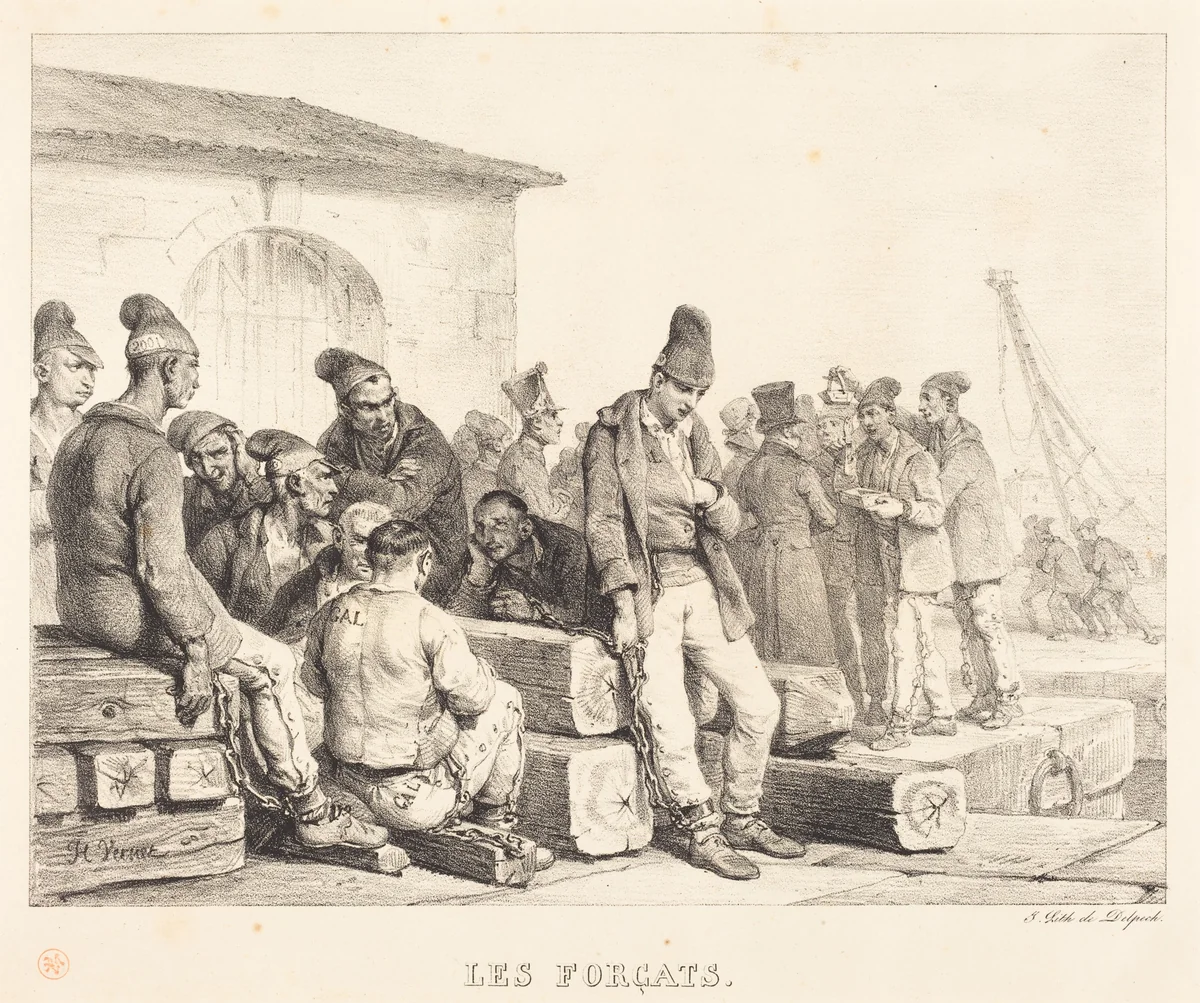 Les Forçats (The Convicts) by Horace Vernet, print, 1789-1863