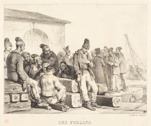 Les Forçats (The Convicts) by Horace Vernet, print, 1789-1863