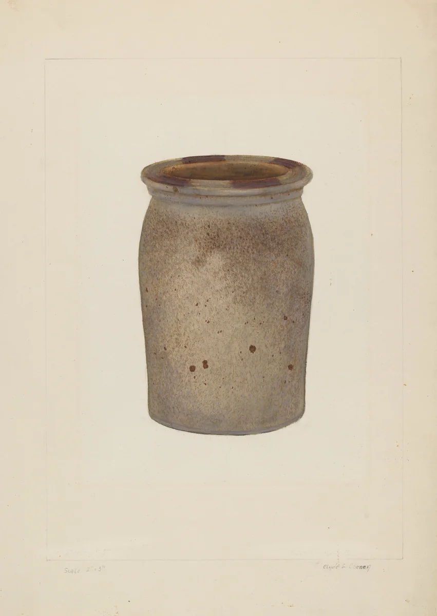 Preserving Jar by Clyde L. Cheney, index of american design, 1937