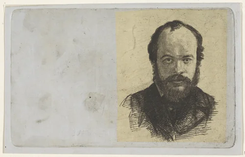 Portret van Jan Weissenbruch by Frederik Hendrik Weissenbruch, print, 1863