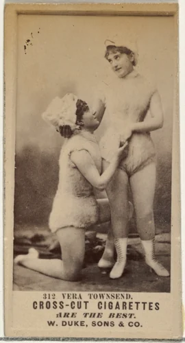 Card Number 312, Vera Townsend, from the Actors and Actresses series (N145-3) issued by Duke Sons & Co. to promote Cross Cut Cigarettes by W. Duke, Sons & Co., photograph, 1880-1889