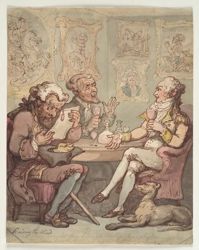 Raising the Wind by Thomas Rowlandson, drawing, 1812