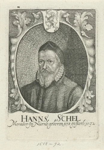 Portret van Hans Schel by Johann Friedrich Leonard, print, 1643-1680