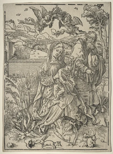 Holy Family with the Three Hares by Albrecht Dürer, print, 1497-1498
