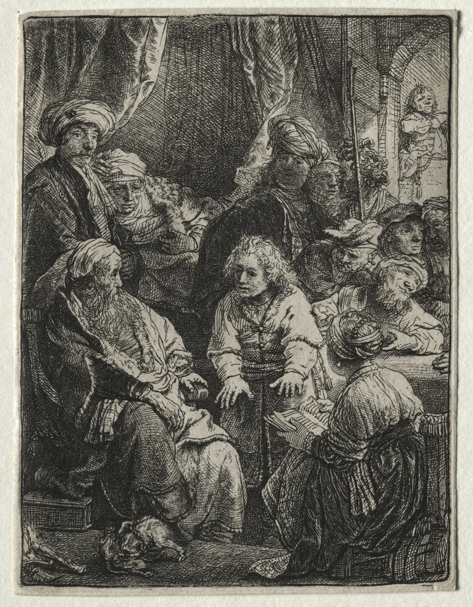 Joseph Telling his Dreams by Rembrandt van Rijn, print, 1638