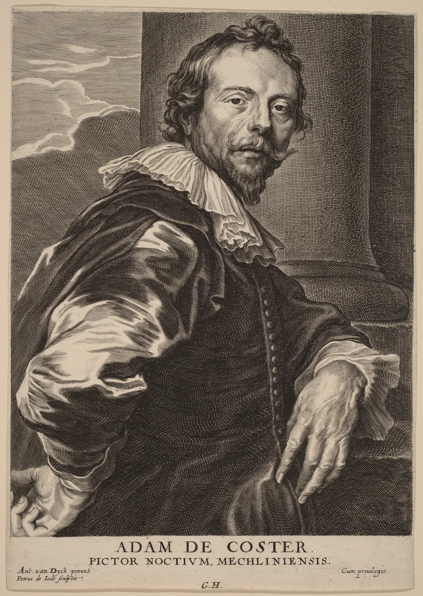 Adam de Coster by Pieter de Jode Anthony van Dyck, print, 1626-1641