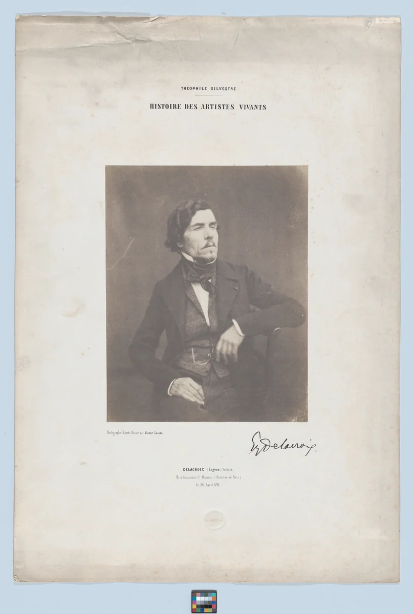 Portrait of Delacroix by Victor Laisné, photograph, 1853