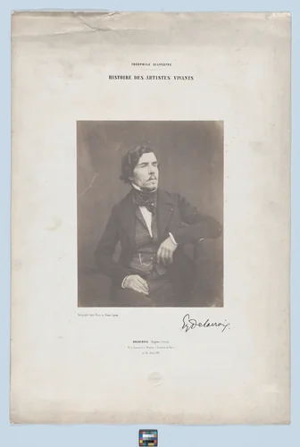 Portrait of Delacroix by Victor Laisné, photograph, 1853