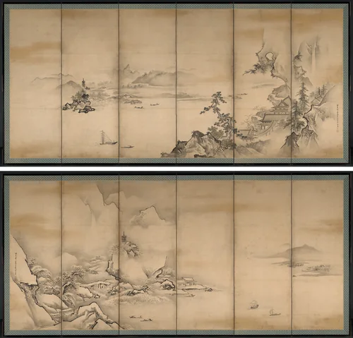 The Four Seasons by Kano Tan'yū (狩野探幽), painting, 1668
