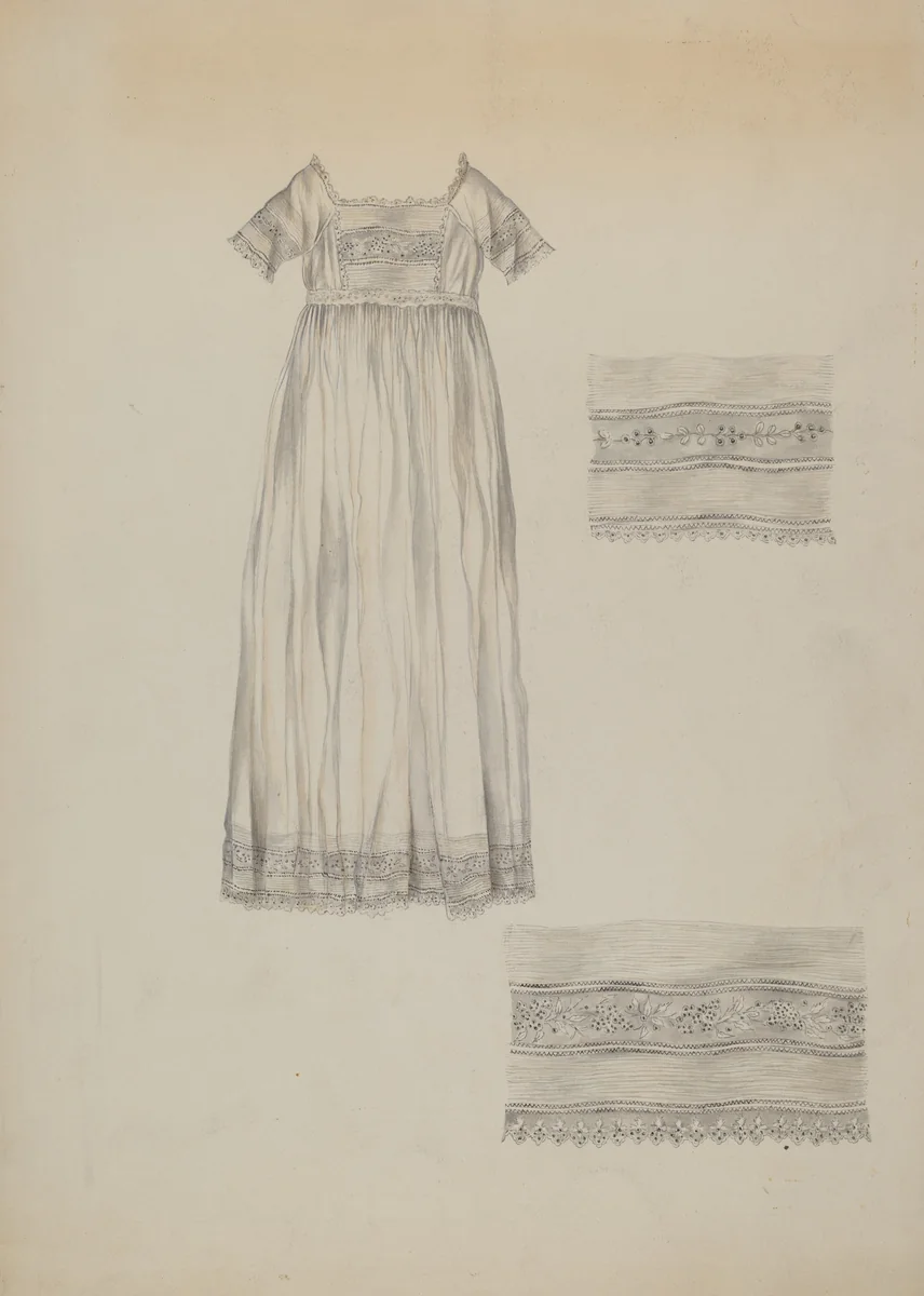 Infant's Baptismal Dress by Sarah F. Williams, index of american design, 1938