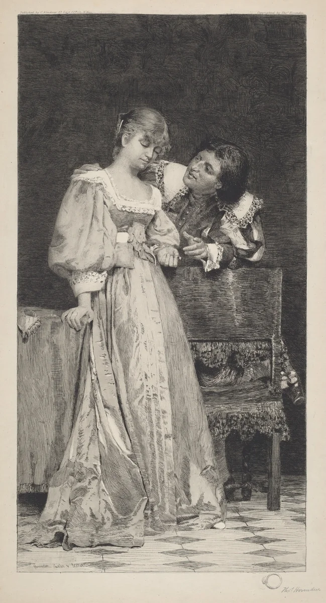 The Wedding Ring by Thomas Hovenden, print, 1885