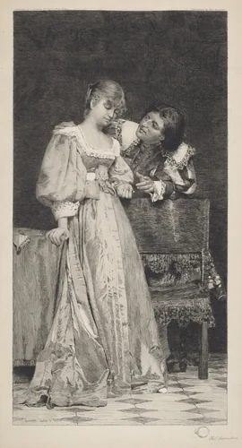 The Wedding Ring by Thomas Hovenden, print, 1885